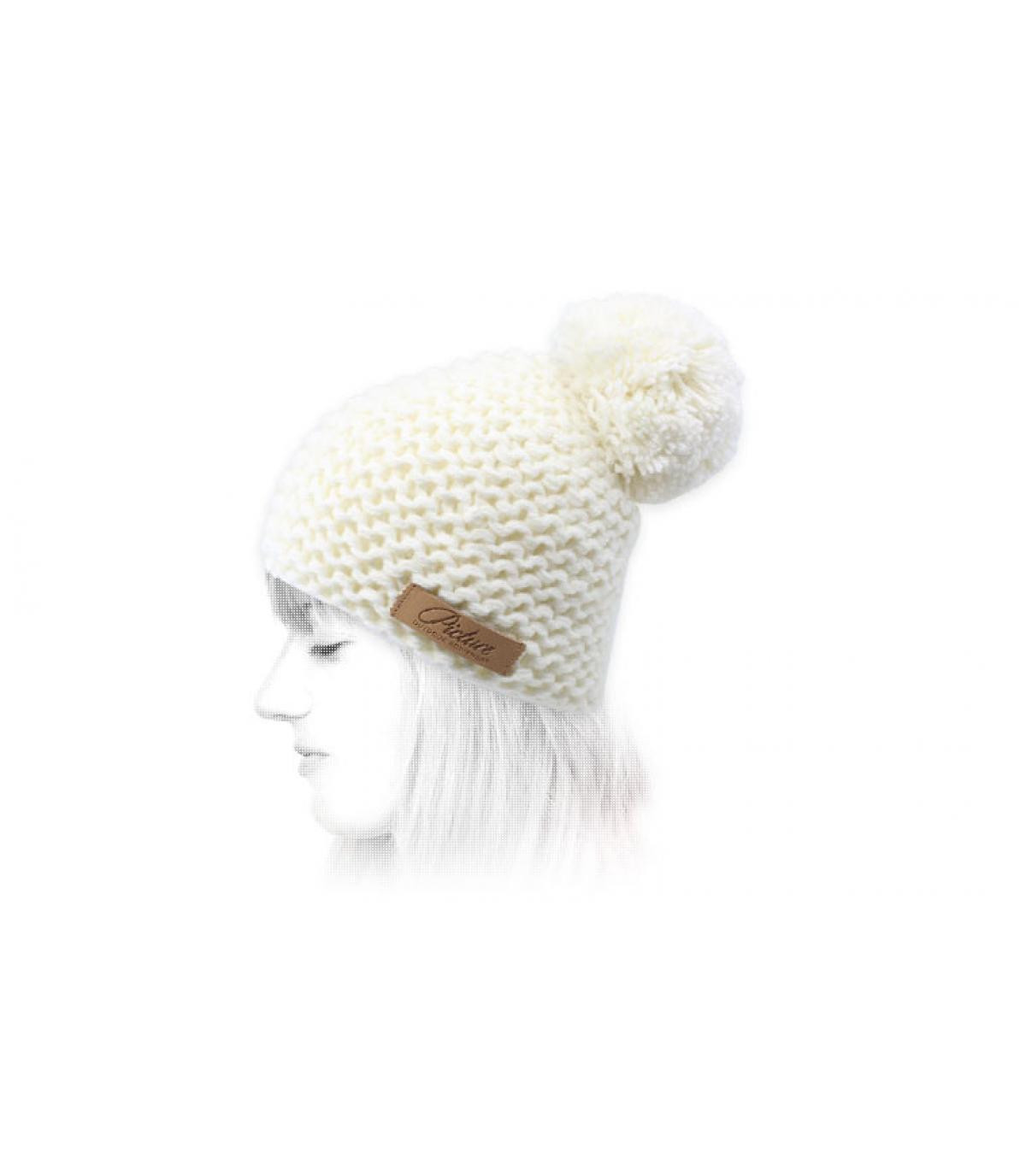 Bommel Mütze weiß Picture Coco Mayo Beanie white